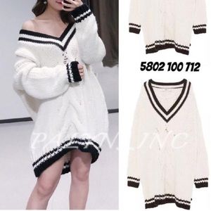 ❤️NWT ZARA SWEATER WITH CONTRASTING RIB 